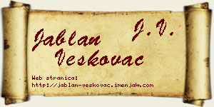 Jablan Veškovac vizit kartica